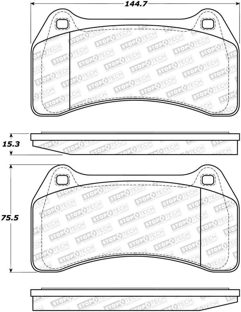 Stoptech 308.0938 Street Brake Pads