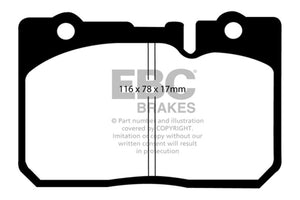 EBC DP21154 95-00 fits Lexus LS400 4.0 Greenstuff Front Brake Pads