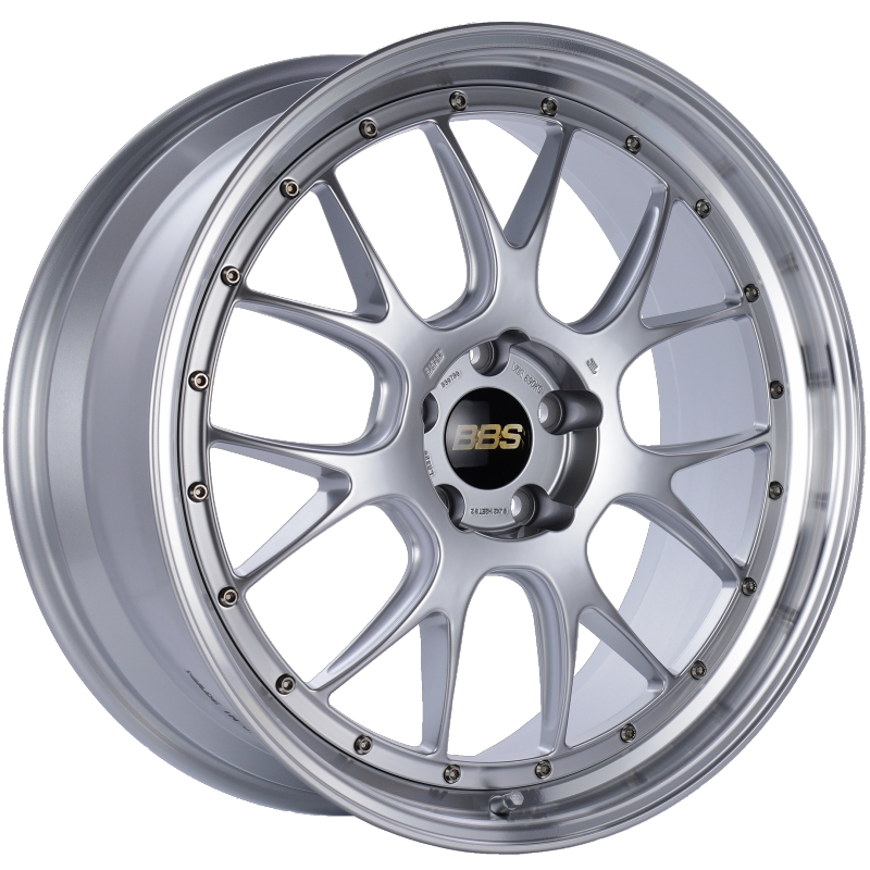 BBS LM325DSPK LM-R 21x9 5x120 ET32 Diamond Silver Center Diamond Cut Lip Wheel -82mm PFS/Clip Required