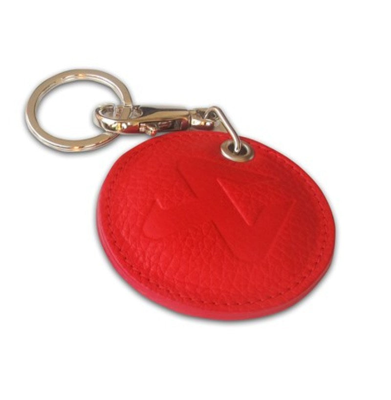 Akrapovic 800951 Round Leather Keychain - red