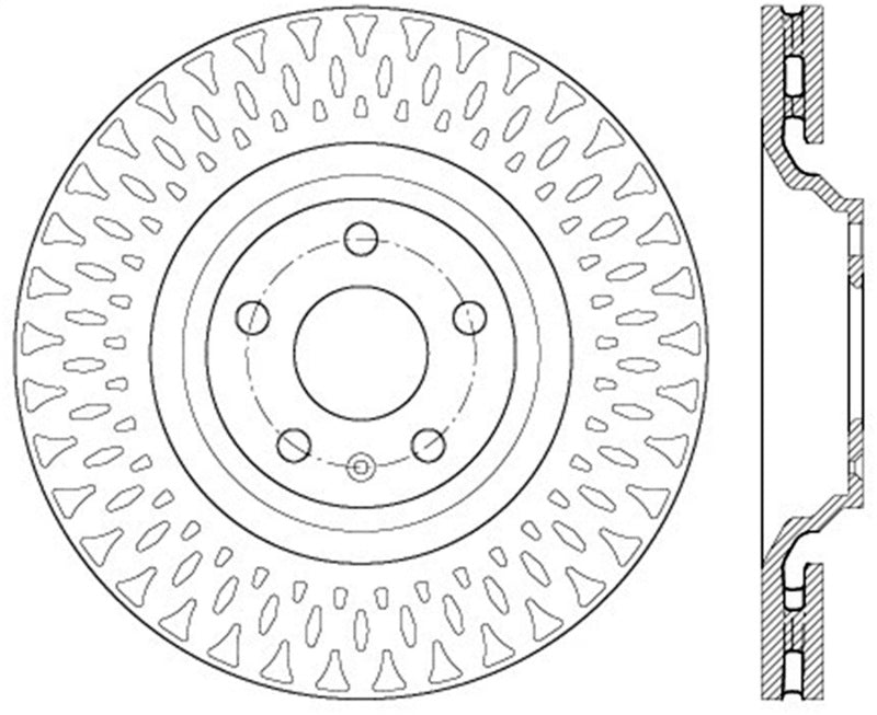 Stoptech 127.33140R Slotted & Drilled Sport Brake Rotor