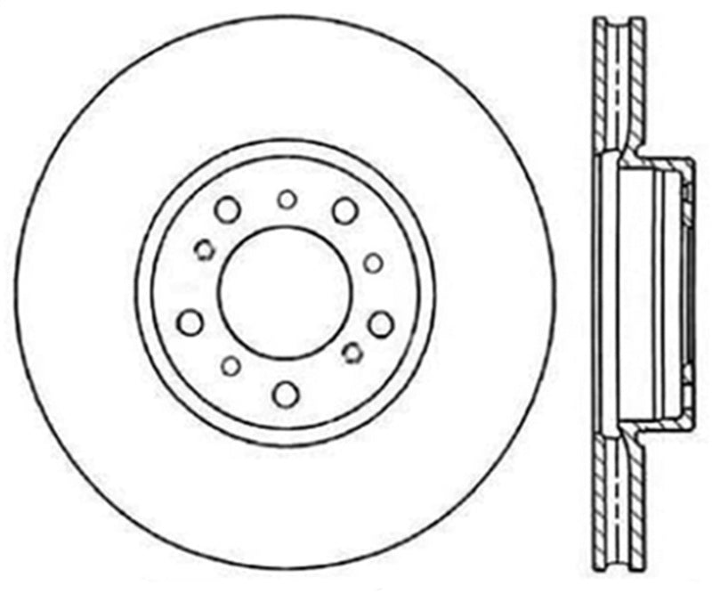 Stoptech 126.34058CSL Power Slot BMW (E46) Front Left Cryo Slotted Rotor