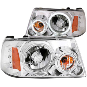 ANZO 111151 2001-2011 Ford Ranger Projector Headlights w/ Halo Chrome (CCFL) 1 pc