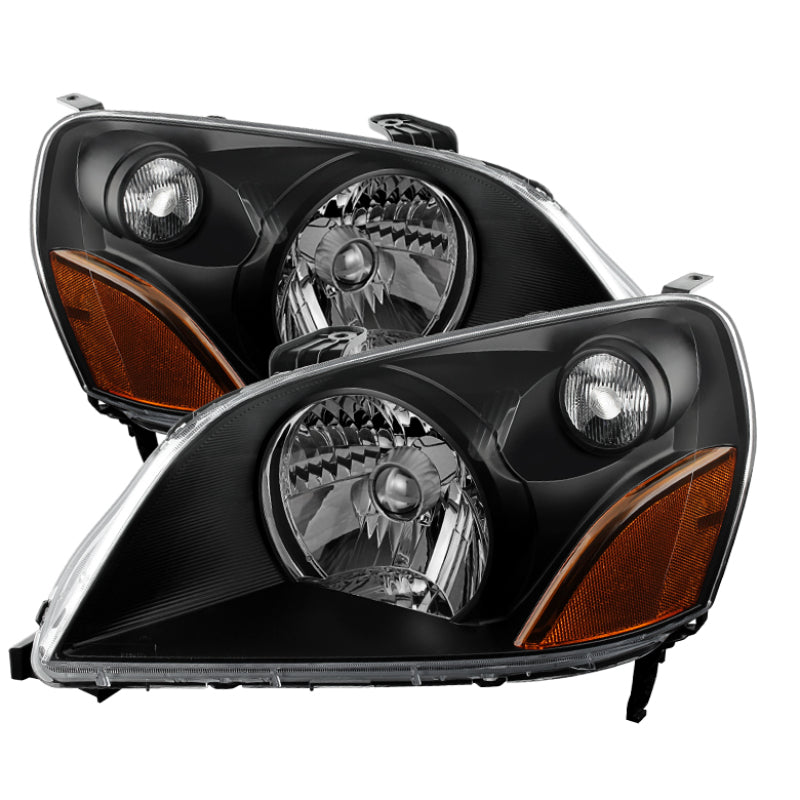 9023699 Xtune fits Honda 03-05 Pilot Crystal Headlights Black HD-JH-HPIL03-AM-
