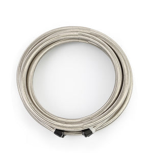 Mishimoto MMSBH-10180-CS 15Ft Stainless Steel Braided Hose w/ -10AN Fittings - Stainless