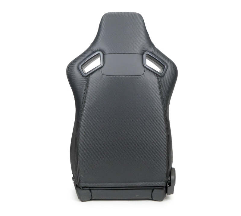 NRG RSC-750BK RSC-750BK/BK L/R Omega Reclinable Racing Seat Black with Black