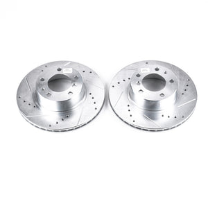 PowerStop fits BMW 89-95 525i Front Evolution Drilled & Slotted Rotors - Pair