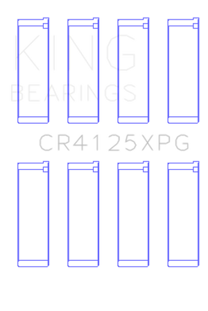 King Engine Bearings CR4125XPG.026 fits Subaru Tri-Metal Rod Bearing Set +.026mm