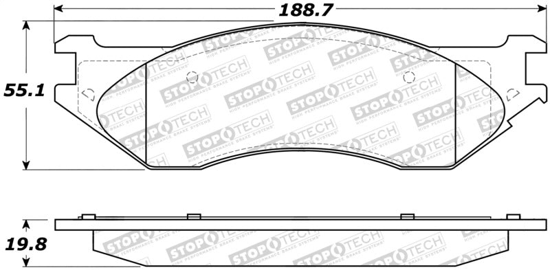 Stoptech 308.07022 Street Brake Pads