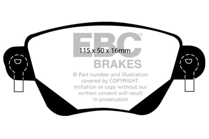 EBC DP41350R fits Jaguar 01-04 X-Type 2.5 Yellowstuff Rear Brake Pads