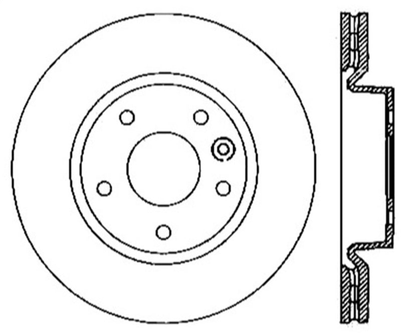 Stoptech 126.22011CSR Sport Slotted (CRYO) 06-17 Land Rover Range Rover Sport Front Right Rotor