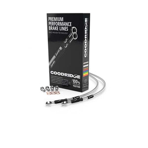 Goodridge PIS049-1FC 97-03 Piaggio NRG (MC2/MC3) Clear Front SS Brake Lines