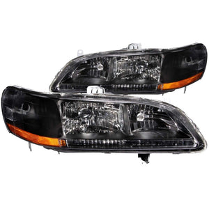 ANZO 121052 1998-2002 fits Honda Accord Crystal Headlights Black