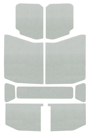 DEI  50170 fits Jeep 18-23 Wrangler JL 4-Door Boom Mat Headliner - 9 Piece - Whi