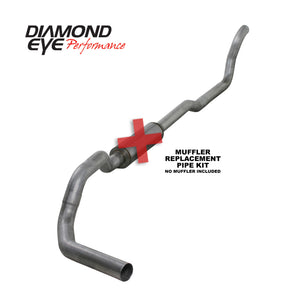 Diamond Eye Performance K4209A-RP Diamond Eye KIT 4in TB MFLR RPLCMENT PIPE SGL AL: 2-WHEEL DRIVE ONLY 89-93 fits DODGE CUMMINS 5.9L
