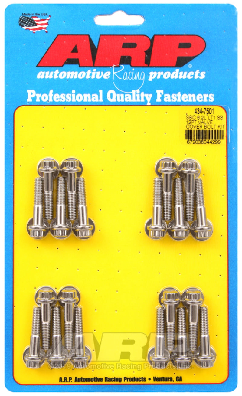 ARP 434-7501 fits Chevy LT1 6.2L Valve Cover 12pt Stainless Steel Bolt Kit