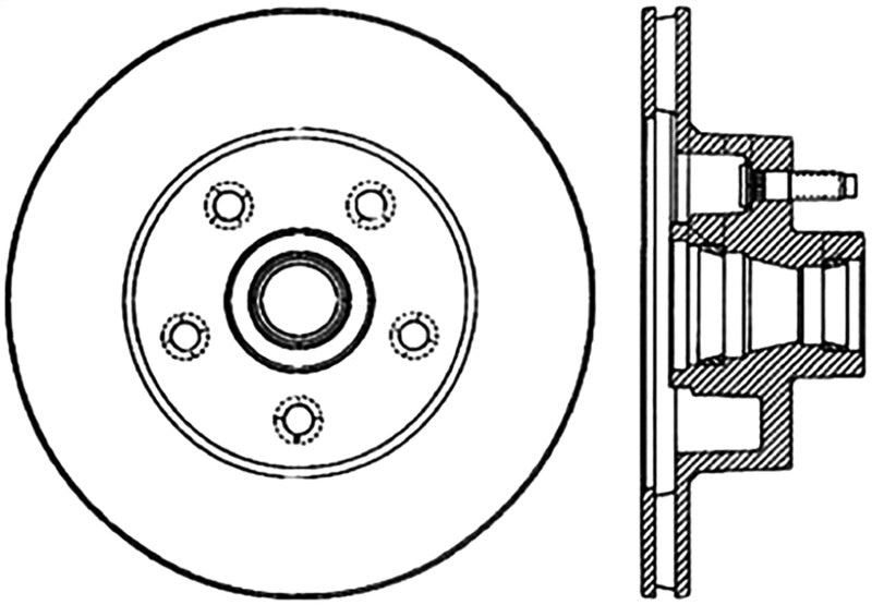 Stoptech 127.61010R Slotted & Drilled Sport Brake Rotor