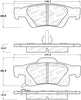 Stoptech 308.1498 Street Brake Pads - Rear