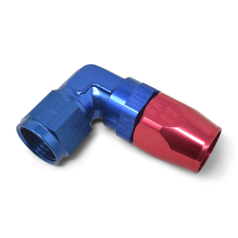 Russell 613670 Performance -12 AN Red/Blue 90 Degree Forged Aluminum Swivel Hose End