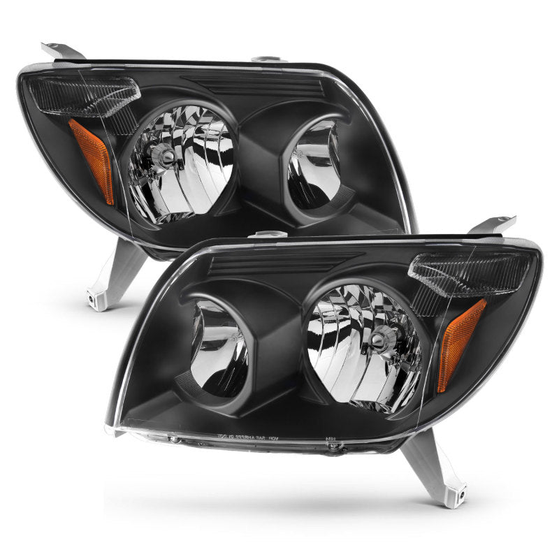 ANZO 111394 2005 fits Toyota 03-20 4Runner Crystal Headlights Black