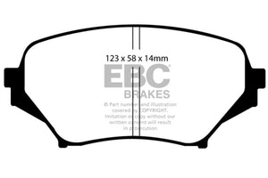 EBC UD1179 06-15 fits Mazda Miata MX5 2.0 Ultimax2 Front Brake Pads