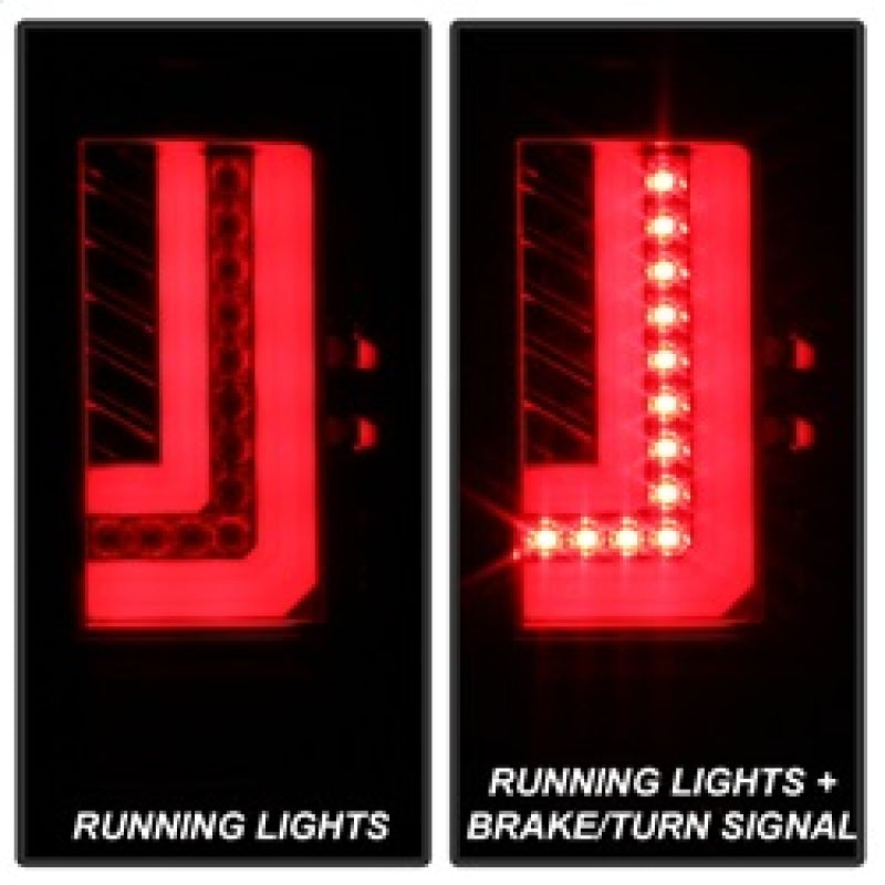 Spyder 5083807 fits GMC 16-20 Sierra 2017 Light Bar LED Tail Lights - Red Clear