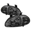5013439 Xtune fits Honda 93-97 Del Sol 1Pc Crystal Headlights Smoke HD-ON-HDEL