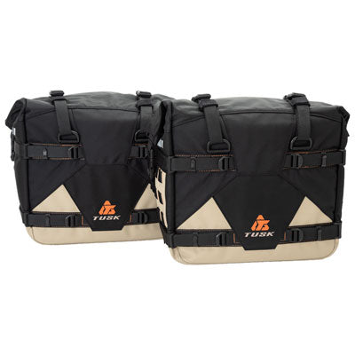 Tusk 2005800021 Pilot Pannier Bags  Black/Tan