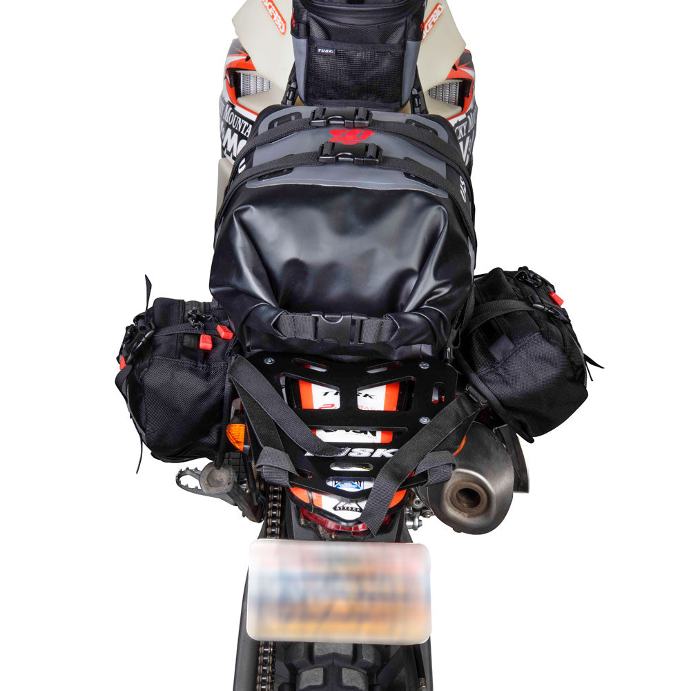 Tusk 2005820006 Traverse Pannier Bags X-Small Dry Duffel Black Tan