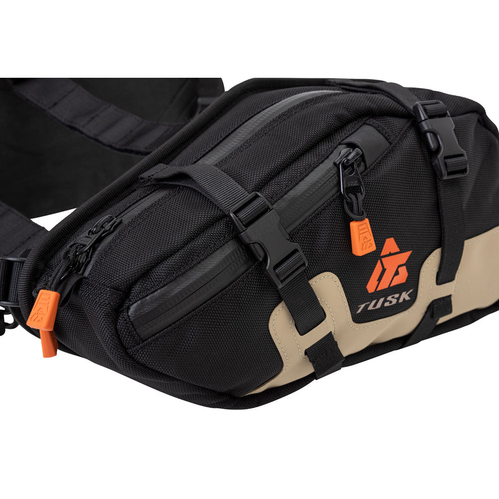Tusk 2005820006 Traverse Pannier Bags X-Small Dry Duffel Black Tan