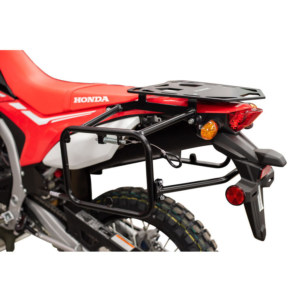 Tusk 2006110016 Pannier Racks with  Pilot Pannier Bags with Top Rack Black/Grey