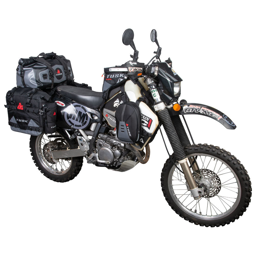 Tusk 2006110025 Pannier Racks with  Pilot Pannier Bags  Black/Tan