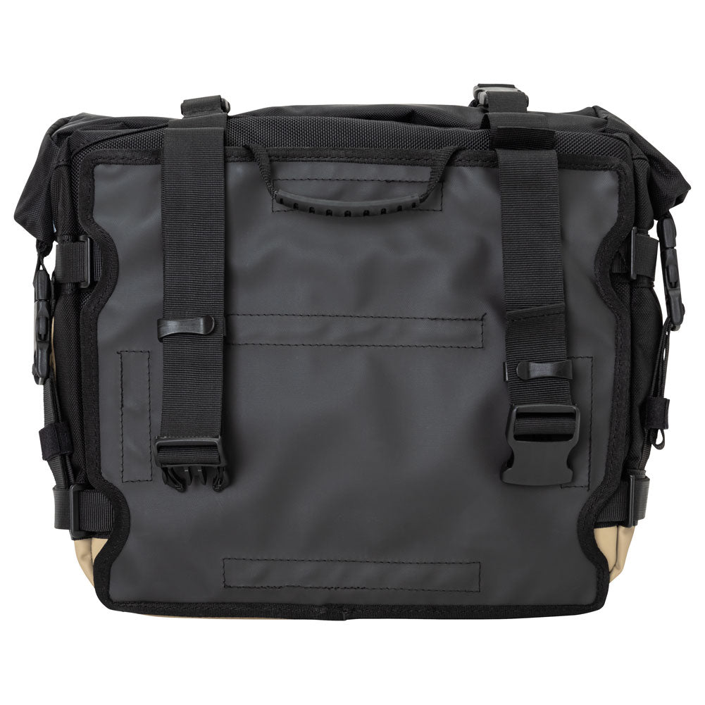 Tusk 2006110034 Pannier Racks with  Pilot Pannier Bags  Black/Tan