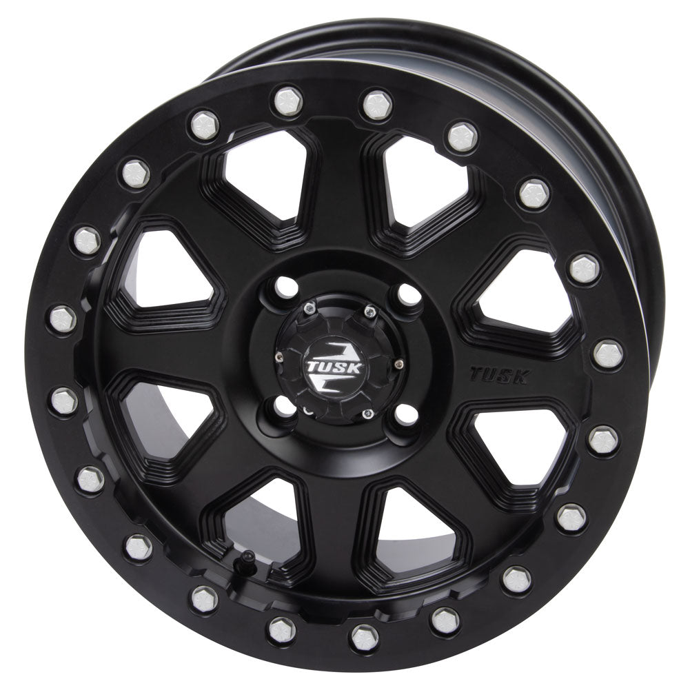 Tusk 2012070003 4/137  Uinta Beadlock Wheel 14x7 5.0 + 2.0 Matte Black
