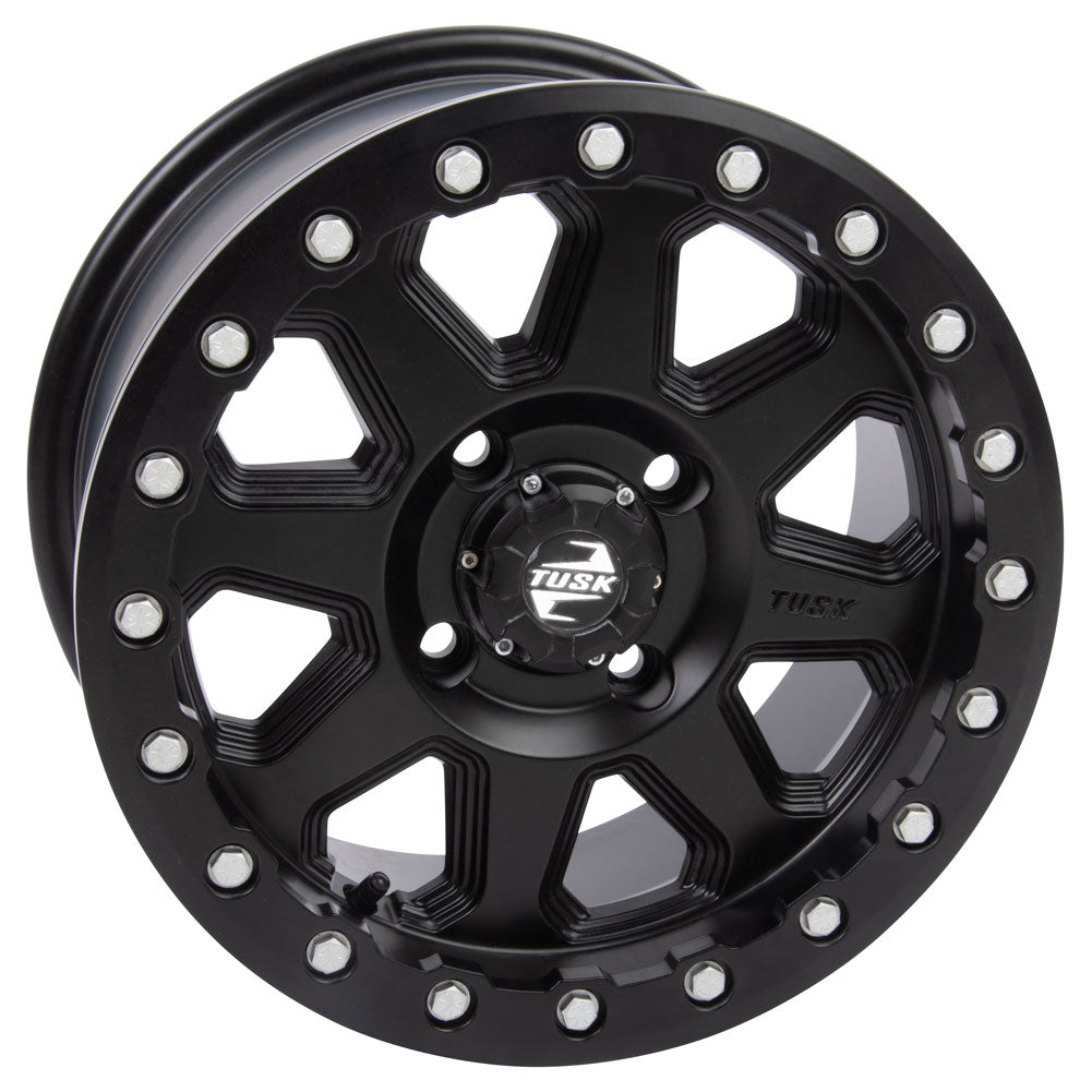 Tusk 2012070003 4/137  Uinta Beadlock Wheel 14x7 5.0 + 2.0 Matte Black