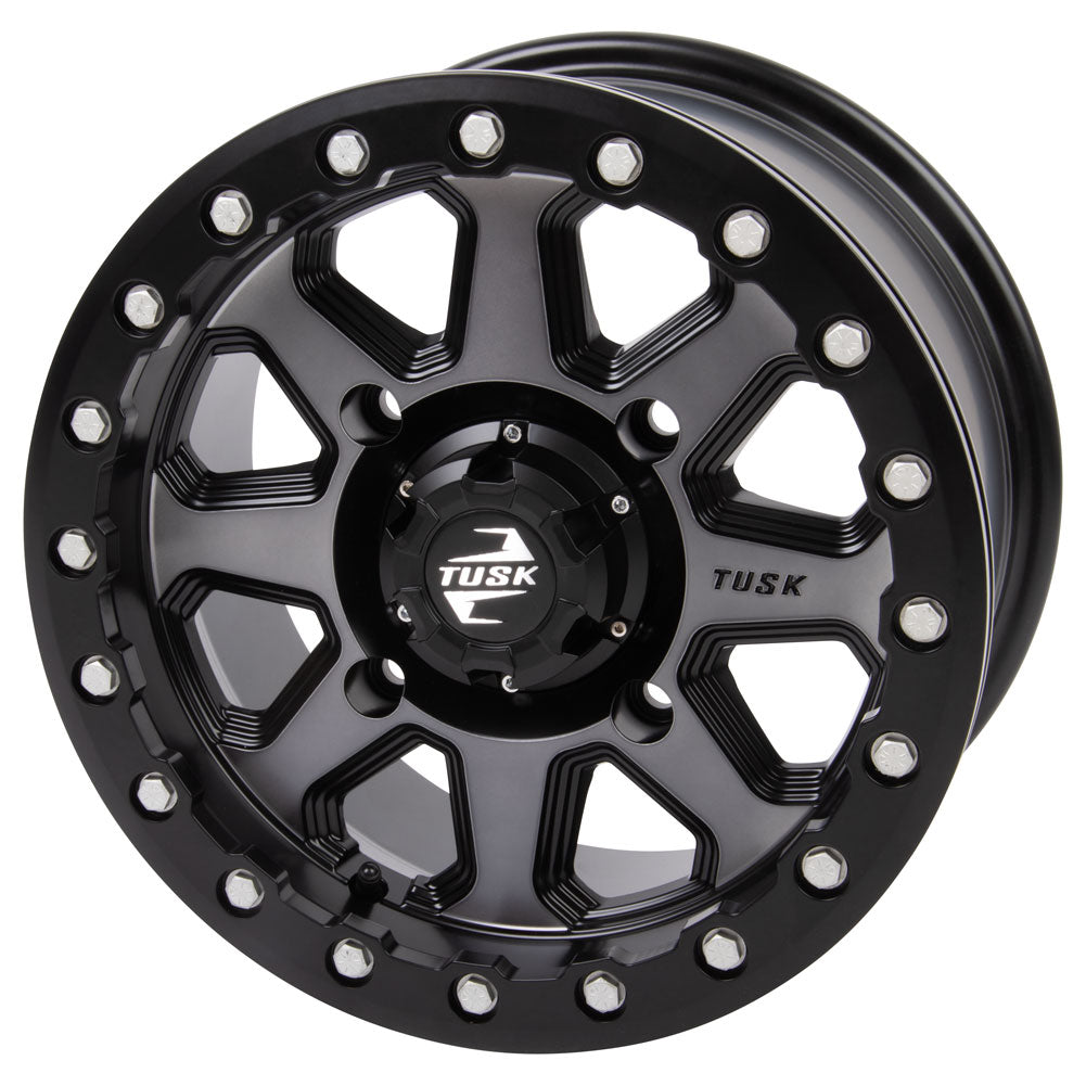 Tusk 2012070020 4/137  Uinta Beadlock Wheel 14x7 4.0 + 3.0 Gunmetal/Black