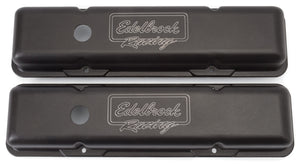 Edelbrock 41713 Valve Cover Victor Series fits Chevrolet 1959-1986 262-400 CI V8 Low Black