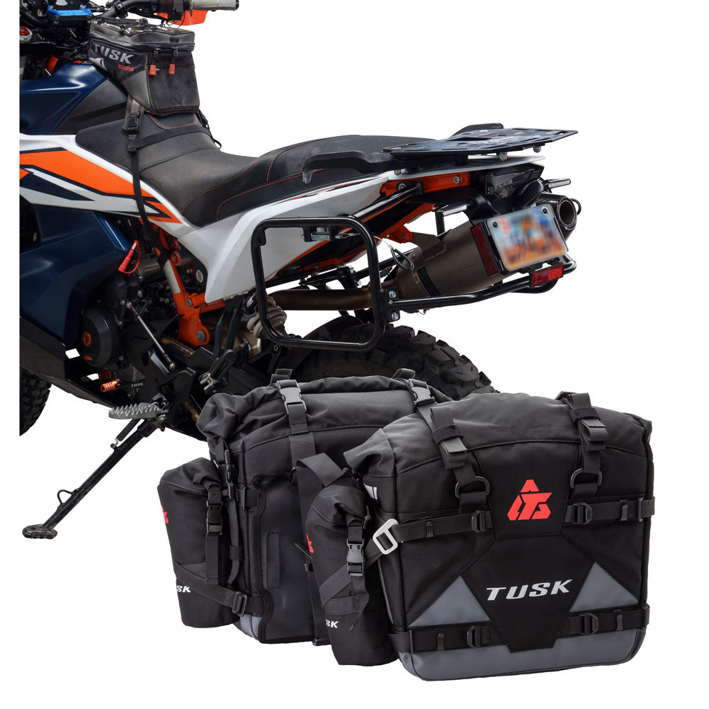 Tusk 2032160013 Pannier Racks Pilot Pannier Bags Bottle Holders Black Grey