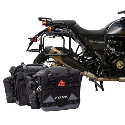 Tusk 2032160046 Pannier Racks Pilot Pannier Bags Bottle Holders Black Grey