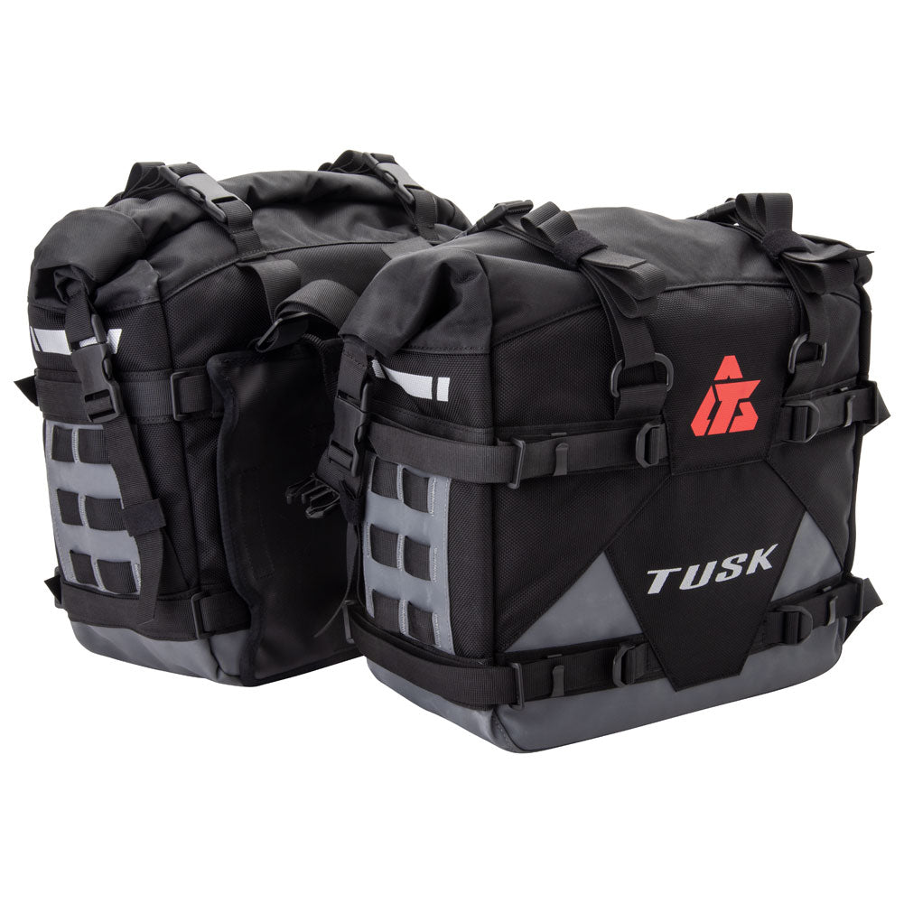 Tusk 2032160052 Pannier Racks Pilot Pannier Bags Bottle Holders Black Grey