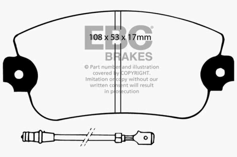 EBC DP2230 fits Lancia 75-81 Beta 1.8L Greenstuff Front Brake Pads