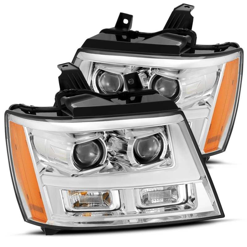 AlphaRex 880296 fits Chevrolet 07-14 Tahoe/Suburban LUXX Series LED Projector headlights Chrome w/DRL/Sequential