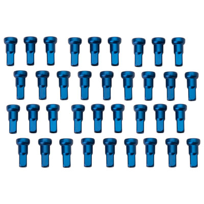Tusk 2045390002 Impact Wheel Replacement Spoke Nipple Kit Front Blue