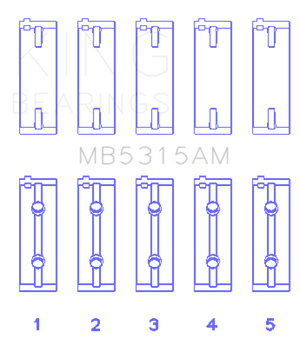 KING KINGMB5315AM1.0 fits KING MB5315AM1.0 Engine Bearings fits Mitsubishi 4G63