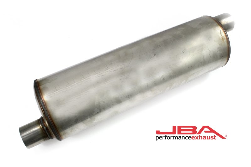 JBA 40-252201 Universal Chambered 304SS Muffler 22in x 7in Round 2.5in Offset/Offset