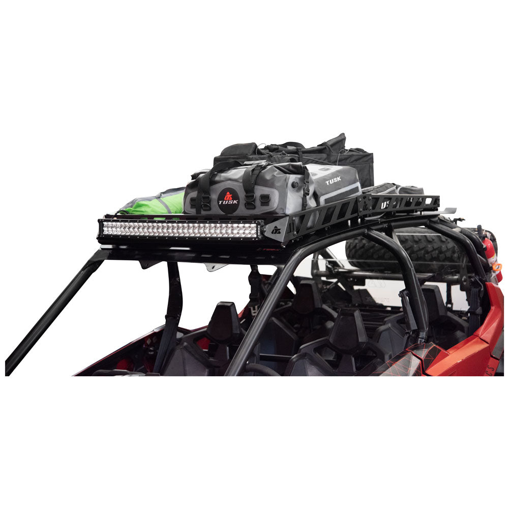 Tusk 2070140002 UTV Adventure Roof Rack With Tusk V2 Curved 30" Light Bar
