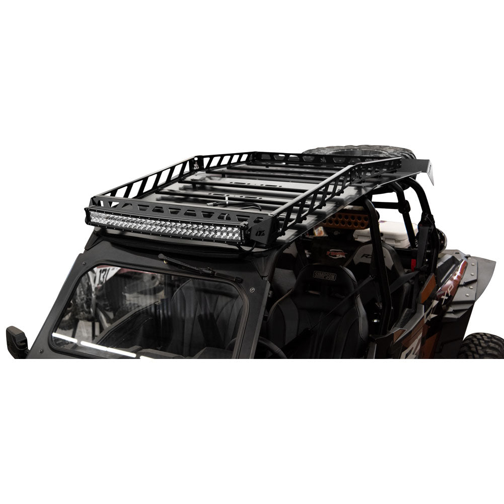 Tusk 2070140006 UTV Adventure Roof Rack With Tusk V2 Curved 30" Light Bar