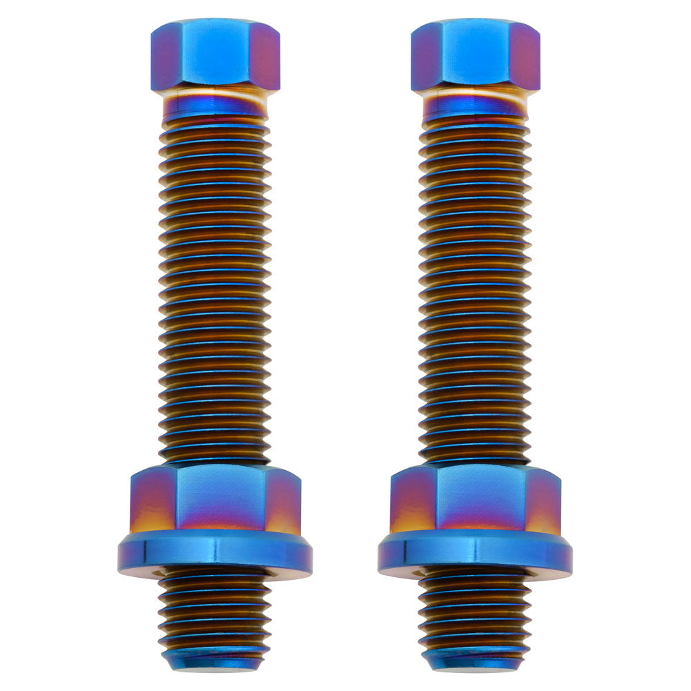 Tusk 2073170003 Titanium Axle Adjuster Bolts  Burnt Blue