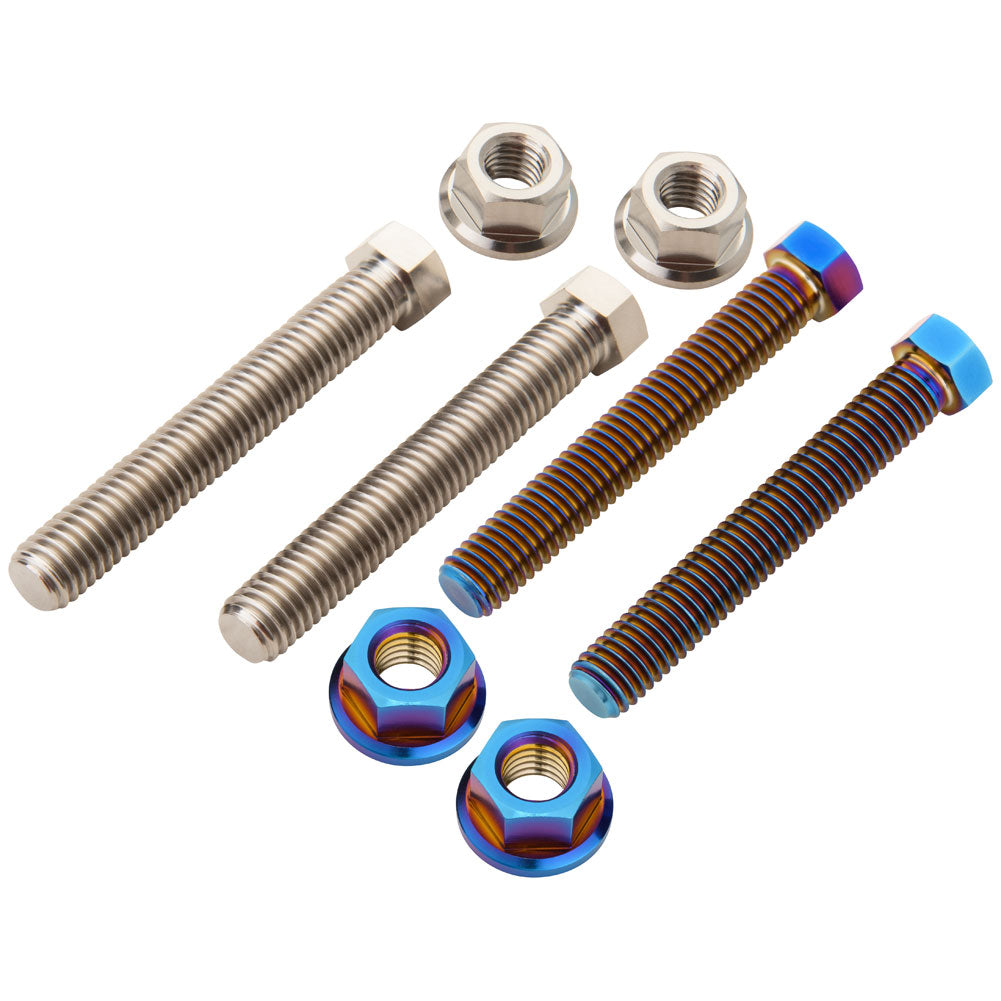 Tusk 2073170003 Titanium Axle Adjuster Bolts  Burnt Blue