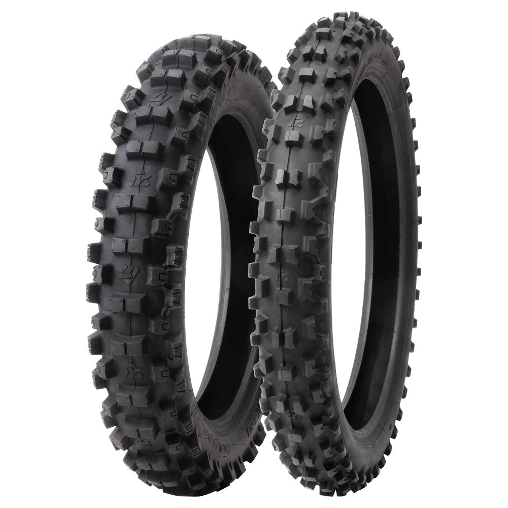 Tusk 2073670005 EMEX T-35 Soft/Int Terrain Tire Set 80/100x21 110/100x18